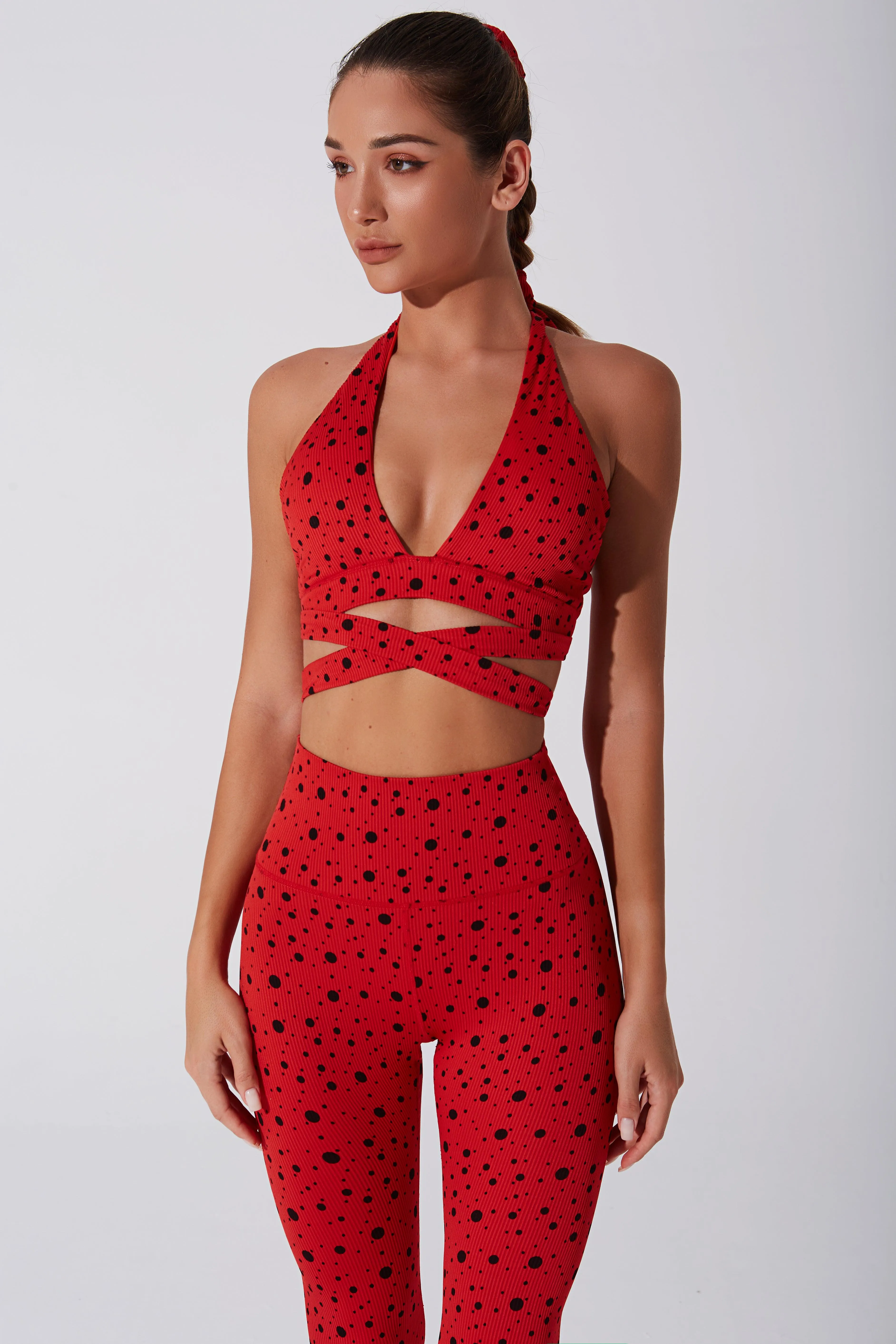 Meline Polka Dot Bra - Savvy Red