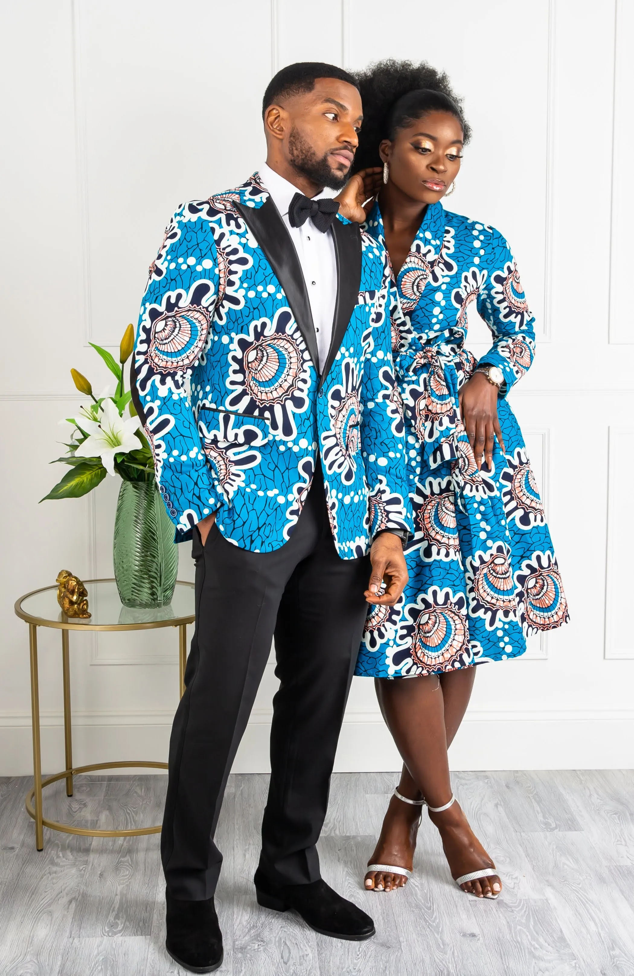 Men African Fashion - Tailored Fit Shawl Collar African Print Blazer for Men - GERALD