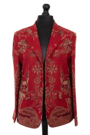 Mens Blazer in Rich Ruby