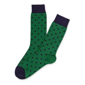 Men's Sock | Polka Dot Green/Navy