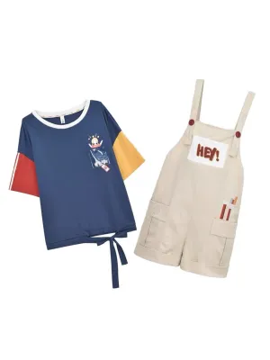 Mini Artist Tee & Overall Shorts