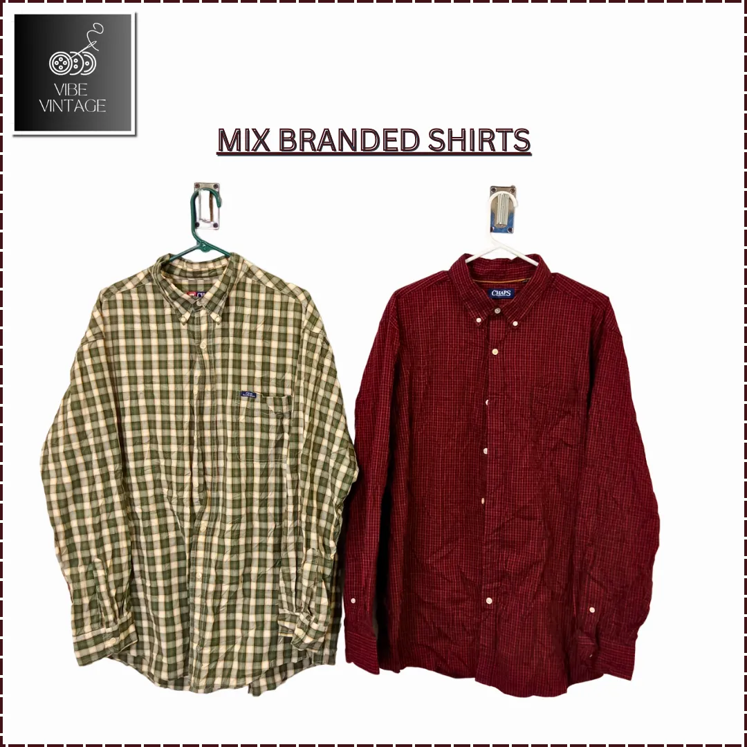 MIX BRANDED CHECK & STRIPED SHIRTS - 30 PCS