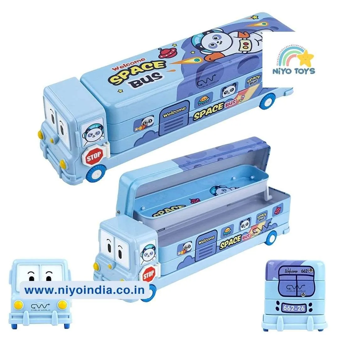 Niyo School Bus Shaped Pencil Box