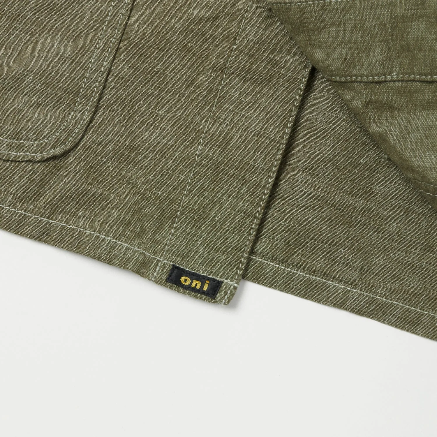 ONI 03101-HCKOL 8.3oz Heavy Chambray Coverall Jacket - Khaki Olive One Wash