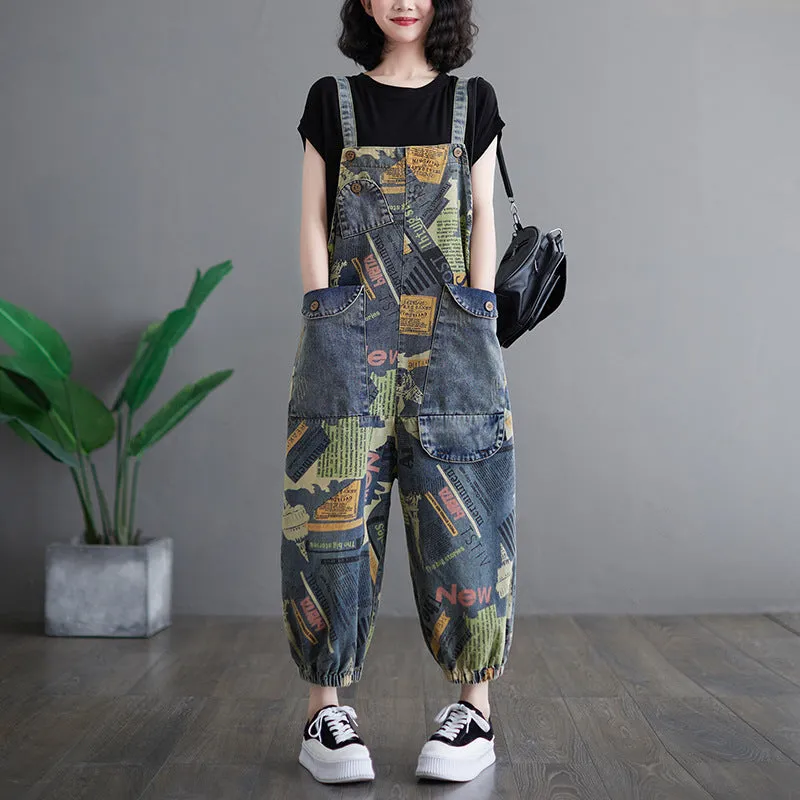 Opal Aura Retro Denim Overalls