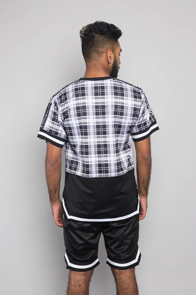 Plaid V Baseball Jersey T-Shirt