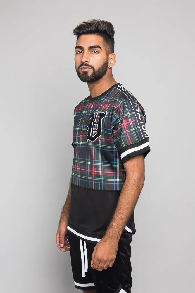 Plaid V Baseball Jersey T-Shirt