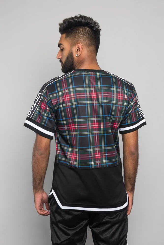 Plaid V Baseball Jersey T-Shirt