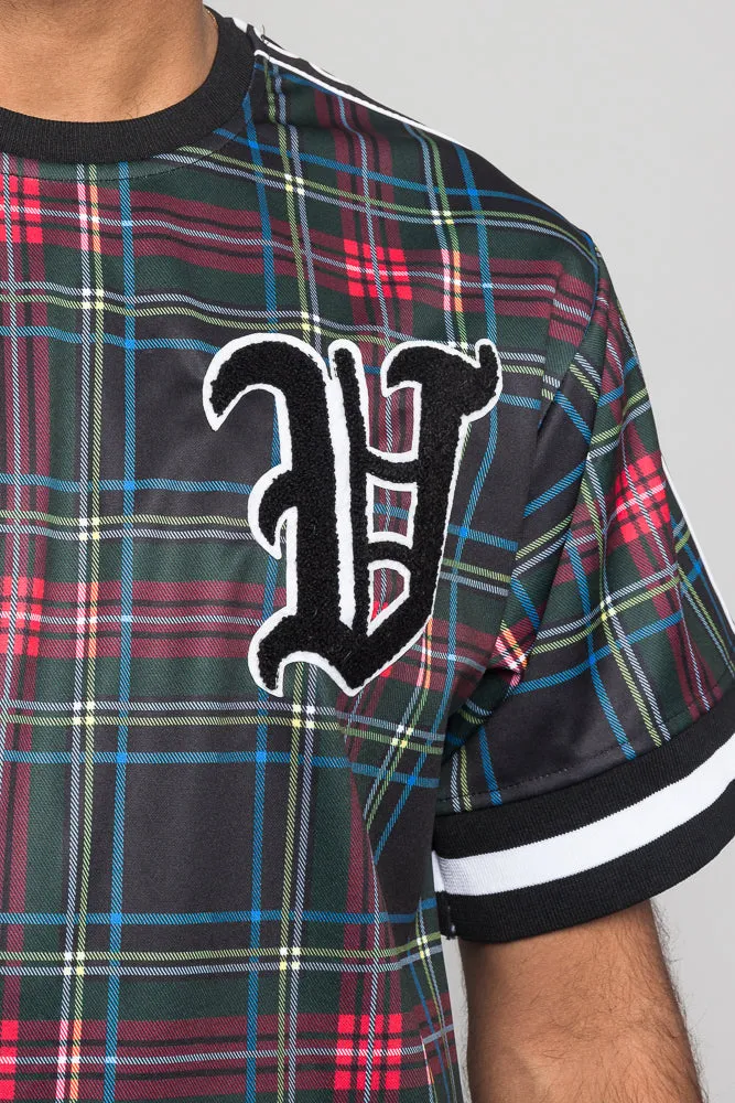 Plaid V Baseball Jersey T-Shirt