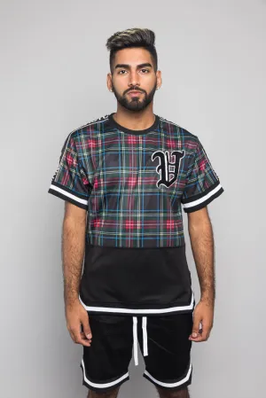 Plaid V Baseball Jersey T-Shirt