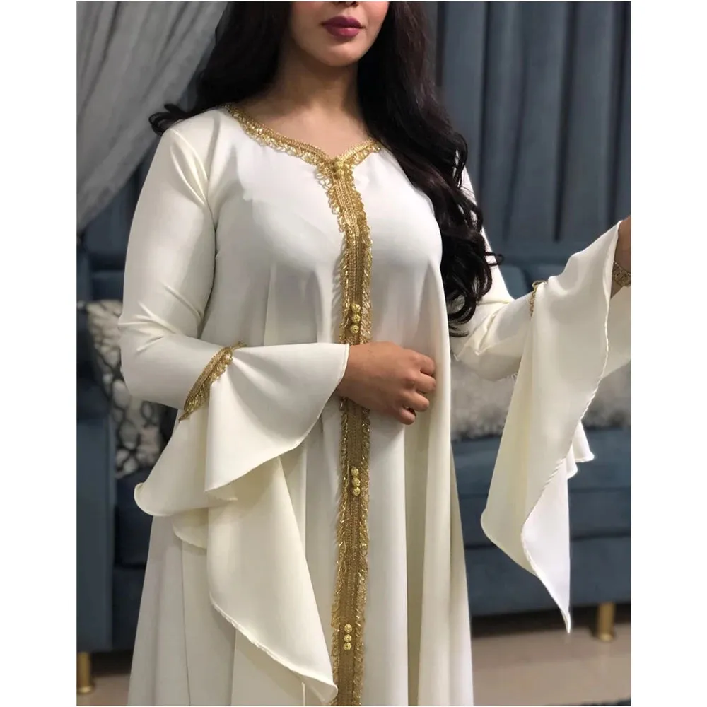 Plus Size Jalabiya Dubai Kaftan Long Dress Abaya for Muslim Women