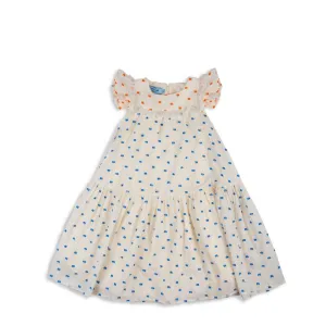 Polka-dot Print Satin Dress