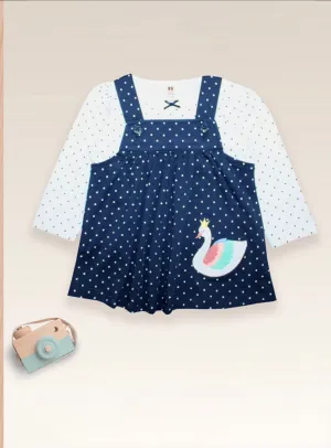 Polka Print Overall the Romper for Kids