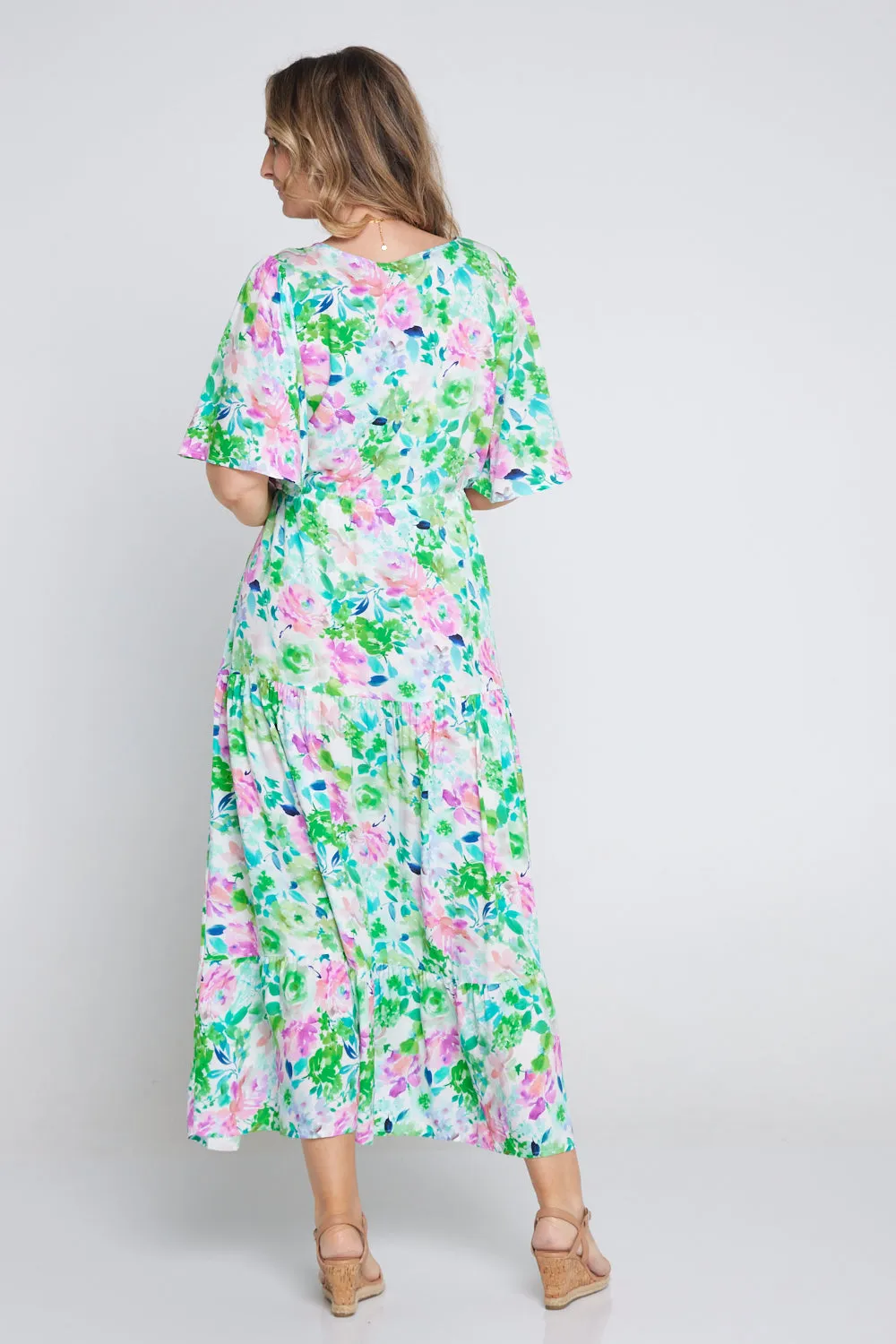 Quinn Maxi Dress - Jade/Amethyst Floral