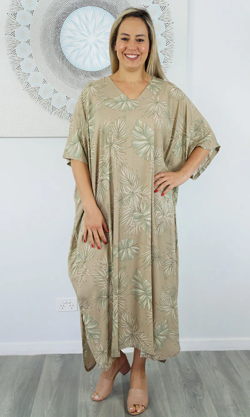 Rayon Premium Kaftan Long Palm Madness, More Colours