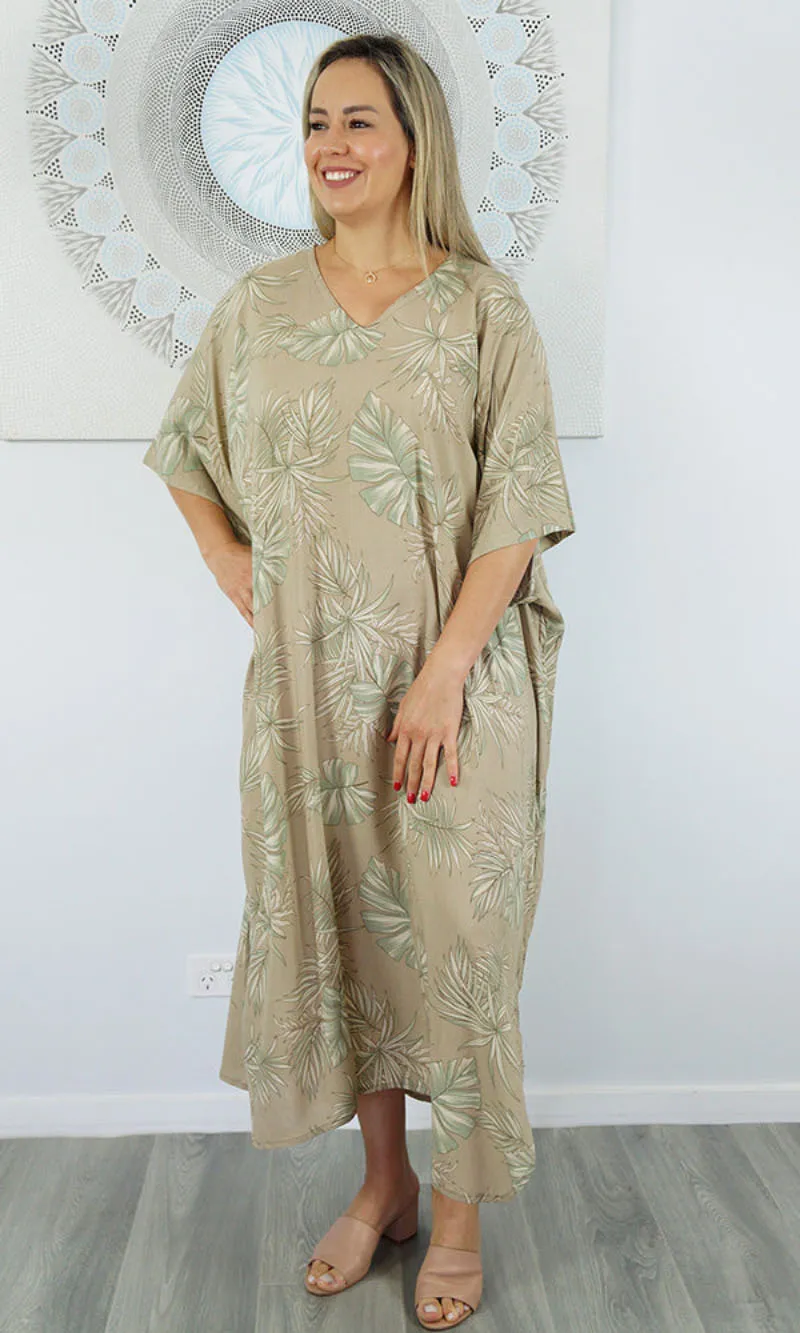 Rayon Premium Kaftan Long Palm Madness, More Colours