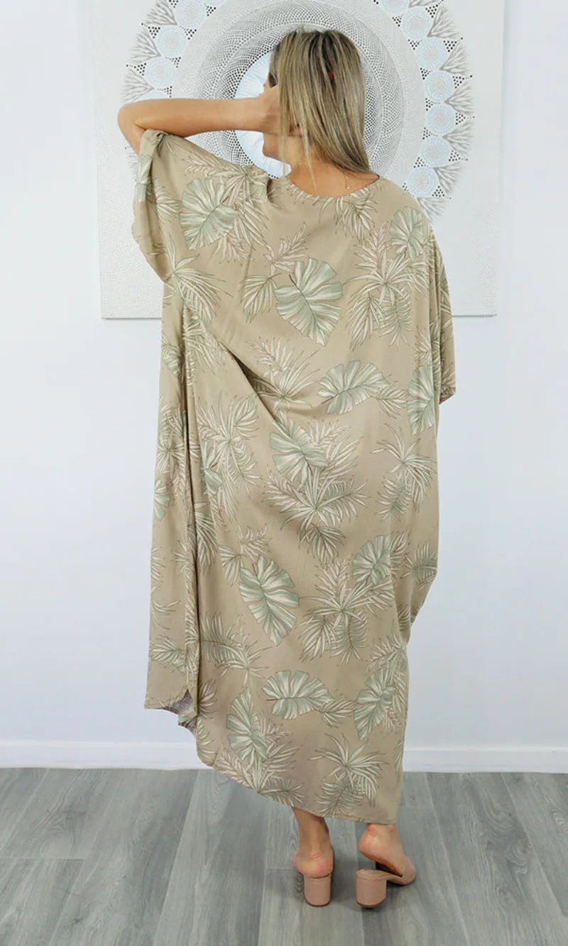 Rayon Premium Kaftan Long Palm Madness, More Colours