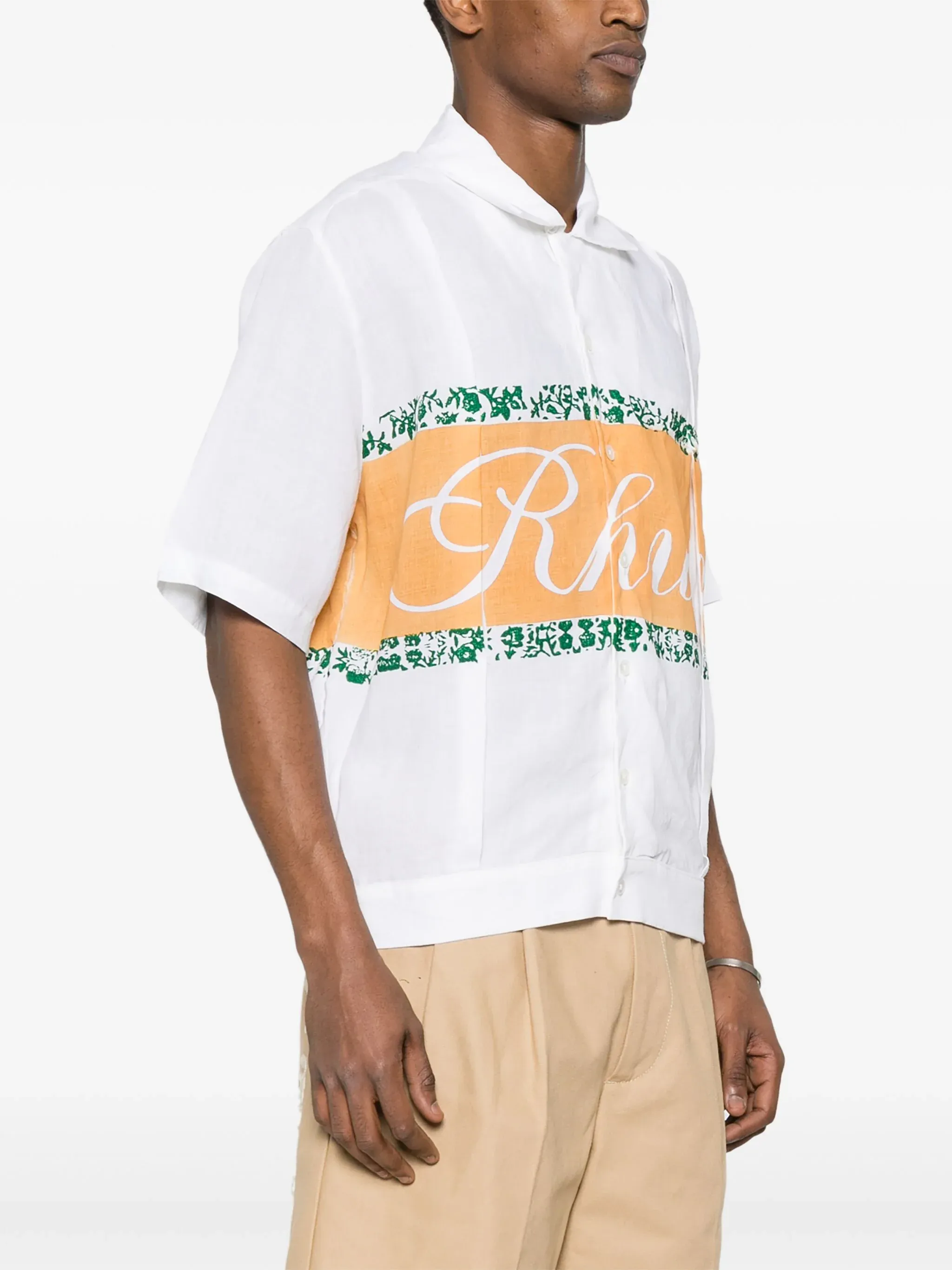 RHUDE LOGO-PRINT SHIRT