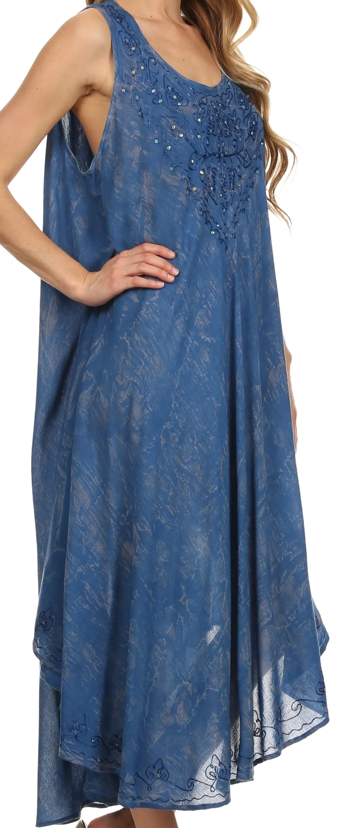 Sakkas Mariko Stonewashed Caftan Dress / Cover Up