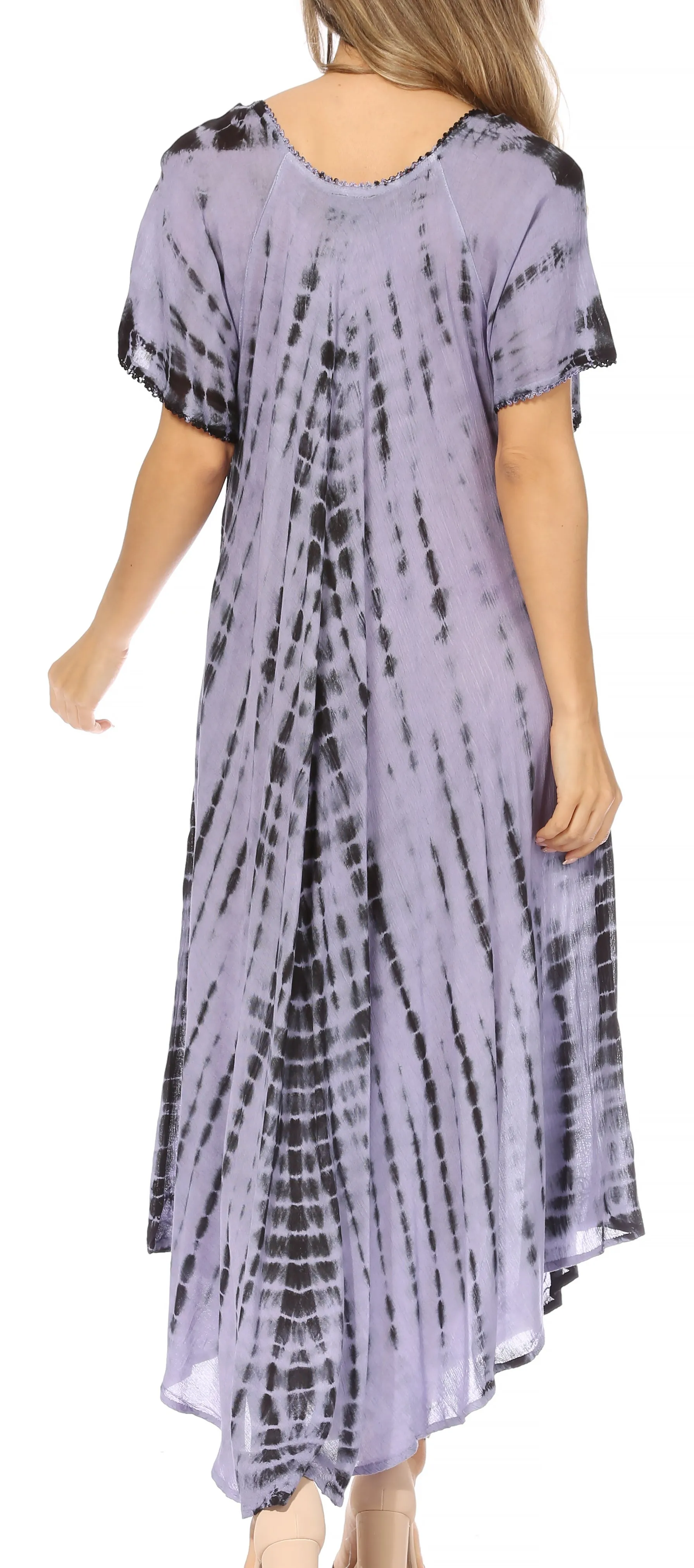 Sakkas Melika Tie Dye Caftan Dress