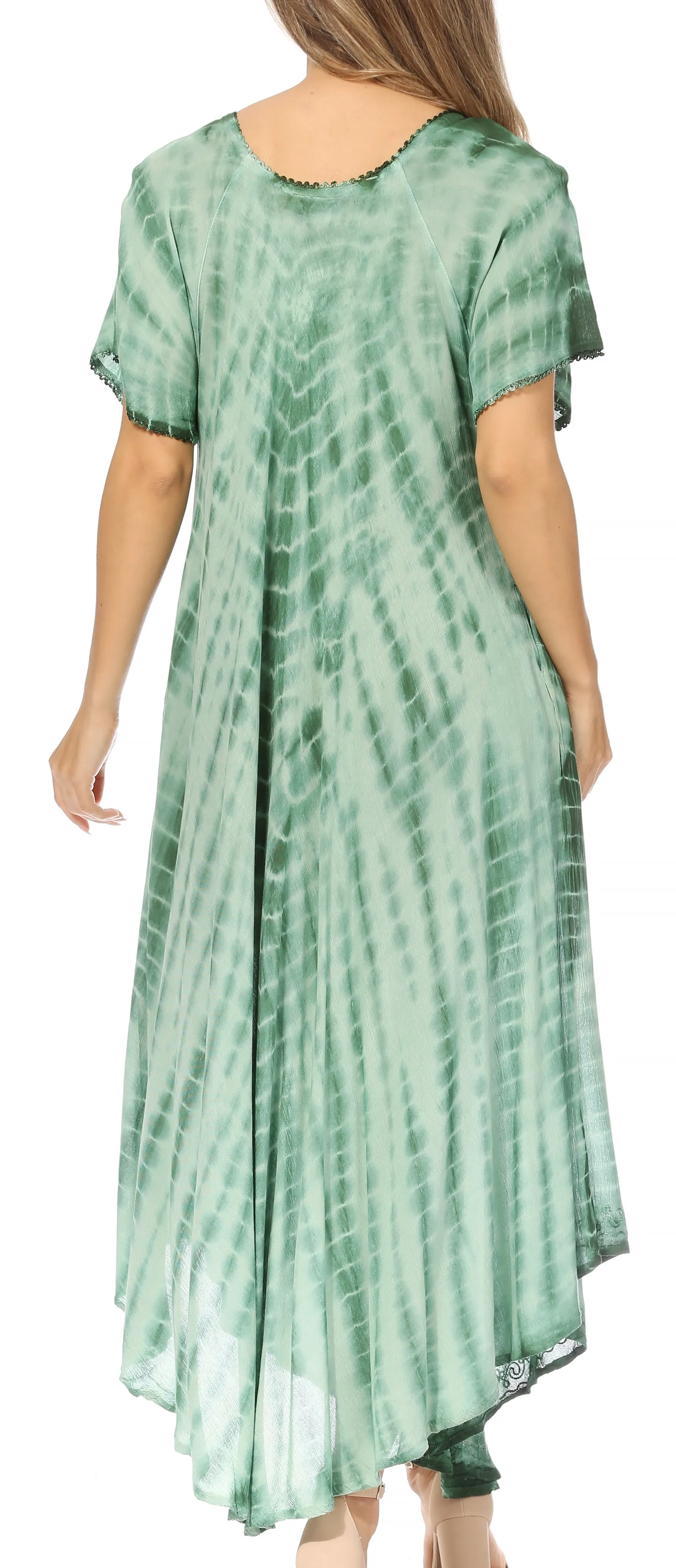 Sakkas Melika Tie Dye Caftan Dress