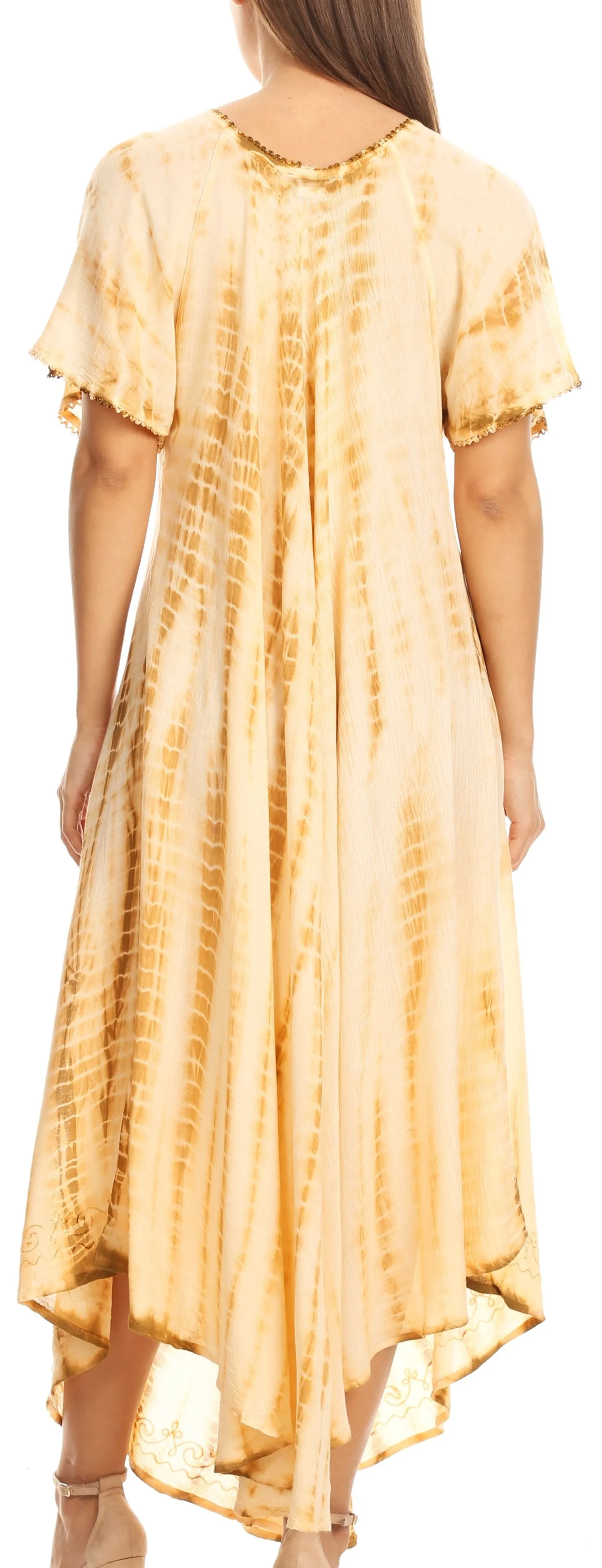 Sakkas Melika Tie Dye Caftan Dress