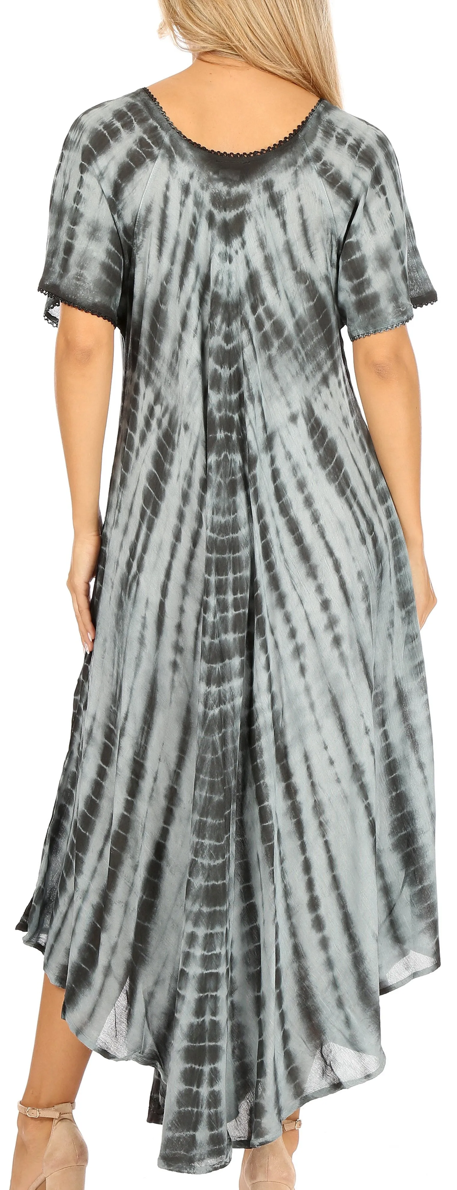 Sakkas Melika Tie Dye Caftan Dress