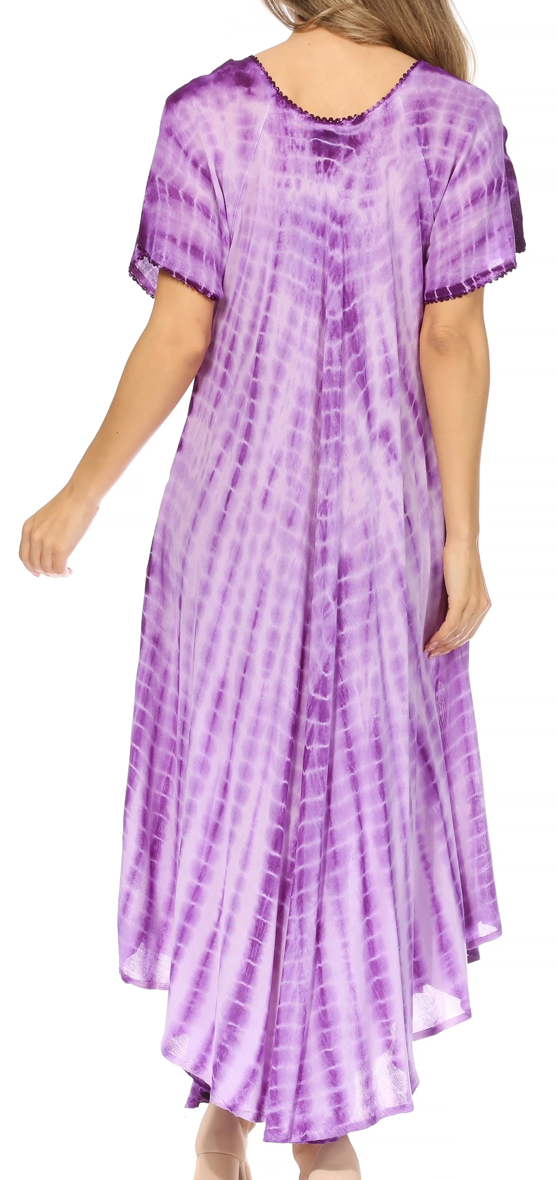 Sakkas Melika Tie Dye Caftan Dress