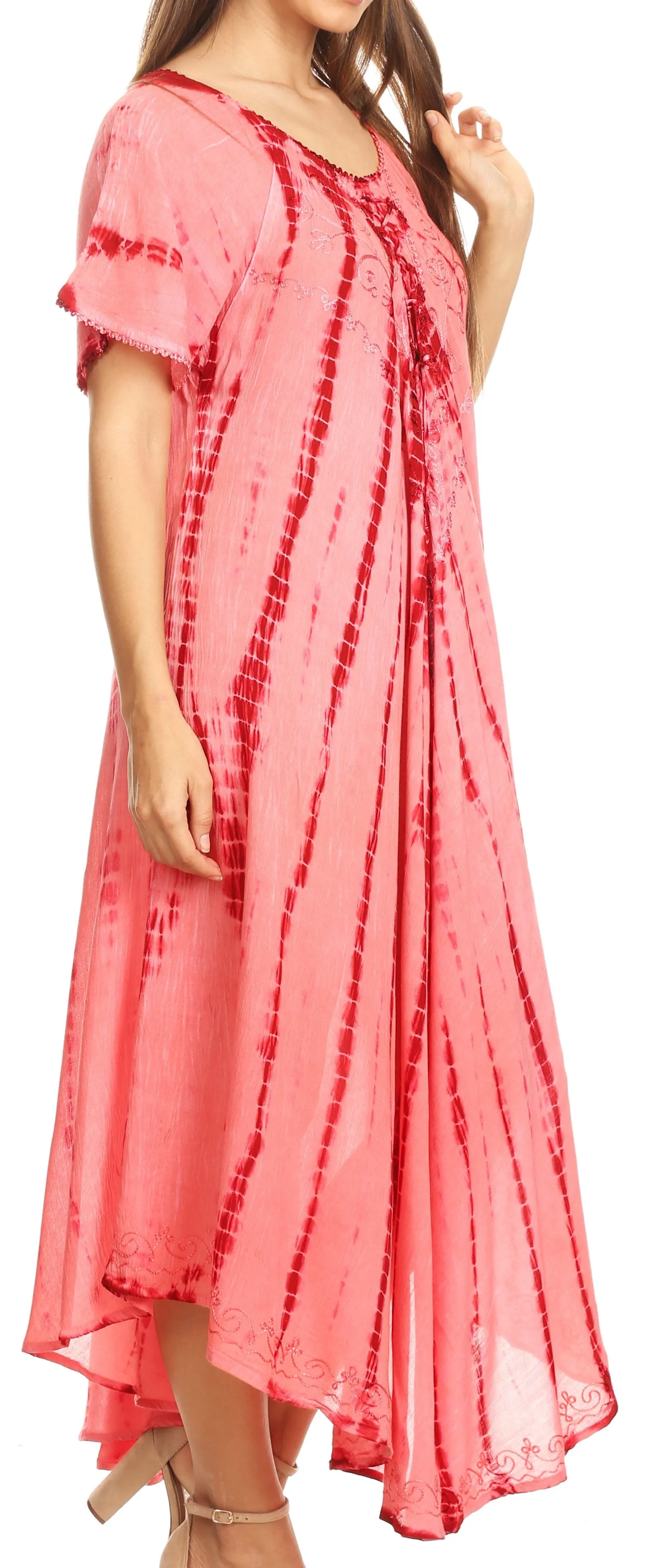 Sakkas Melika Tie Dye Caftan Dress