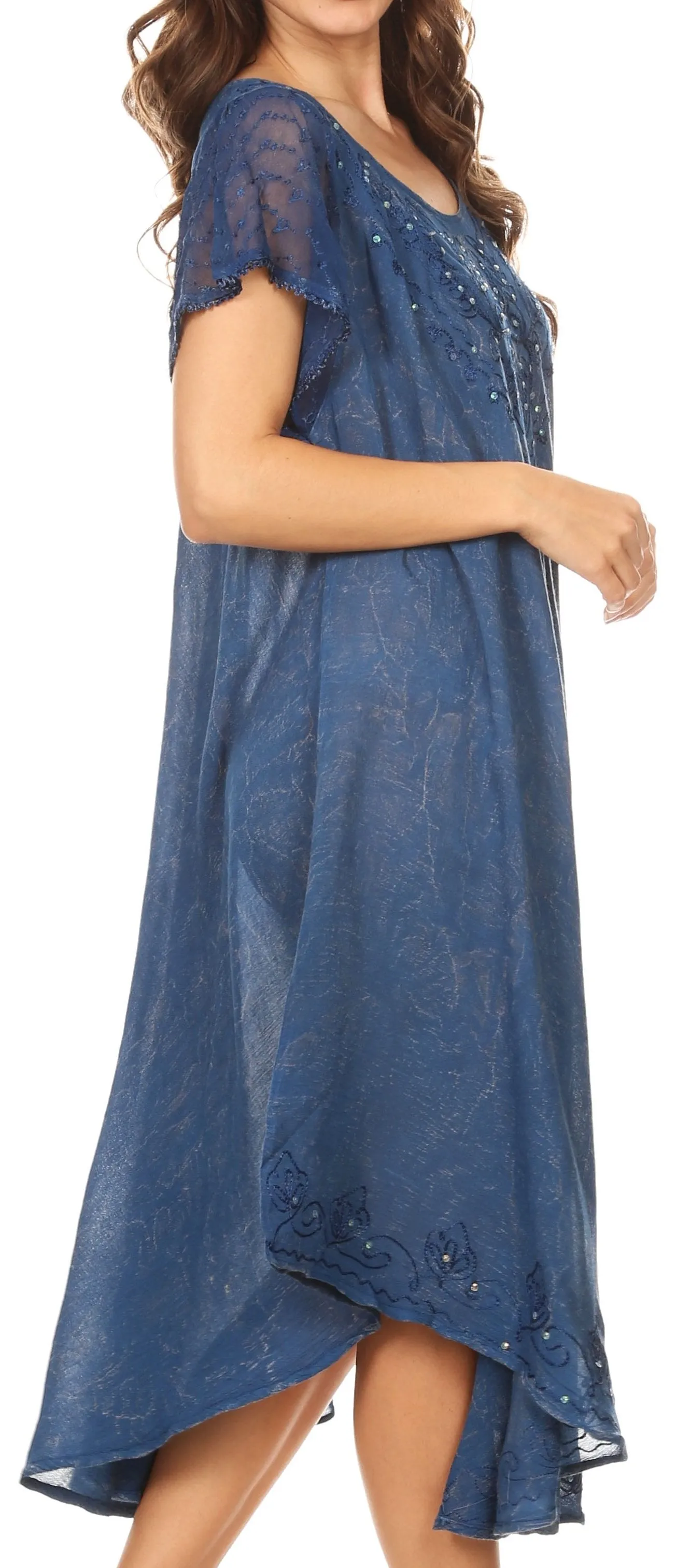 Sakkas Michiko Stonewashed Caftan Dress / Cover Up