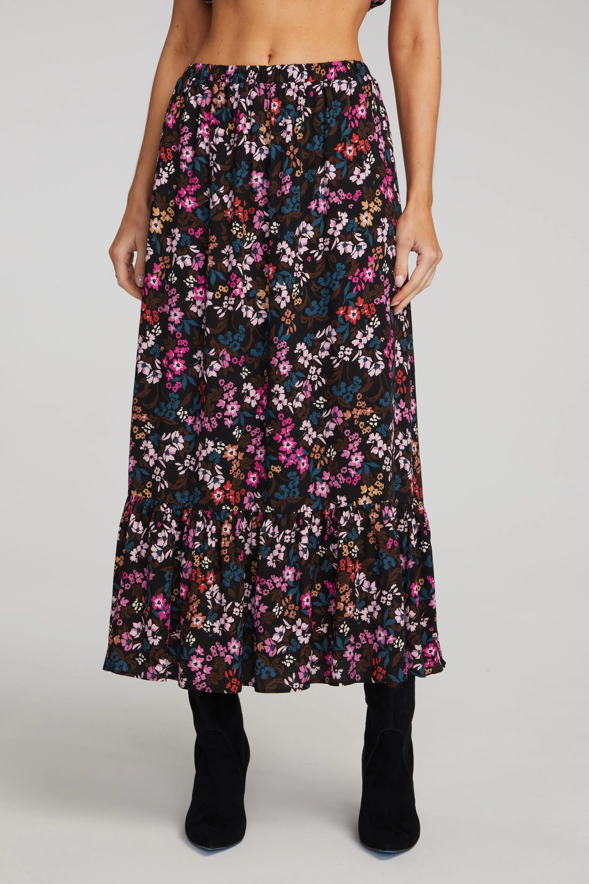 SAL Bright Floral Halston Maxi Skirt