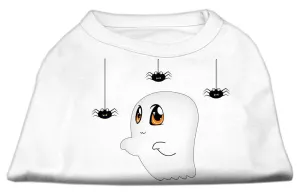 Sammy The Ghost Screen Print Dog Shirt White Lg (14)