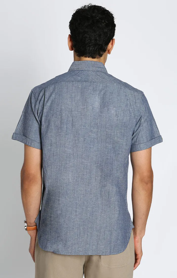 Short Sleeve Chambray Shirt