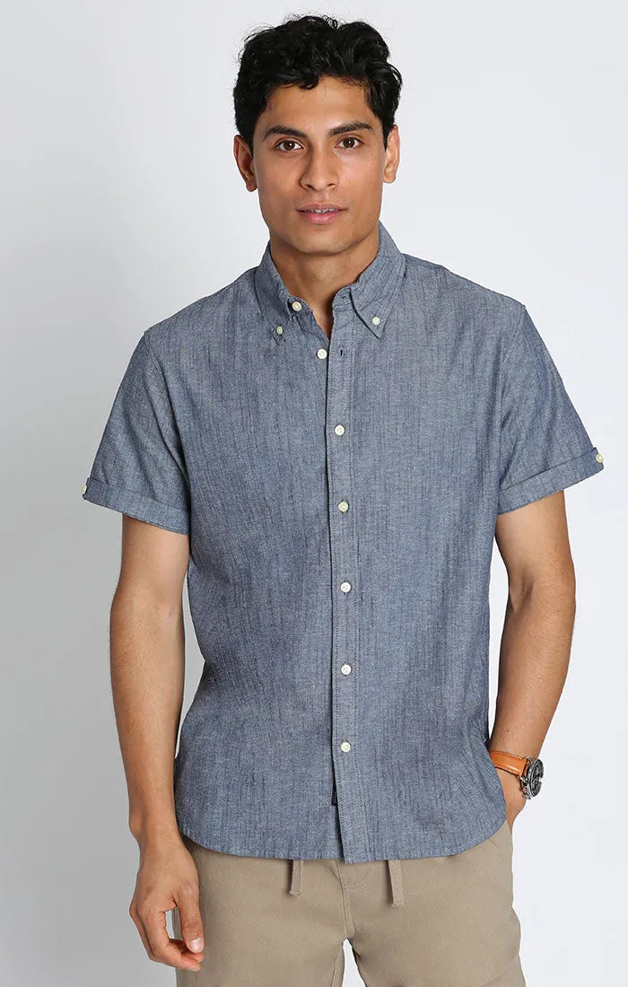 Short Sleeve Chambray Shirt