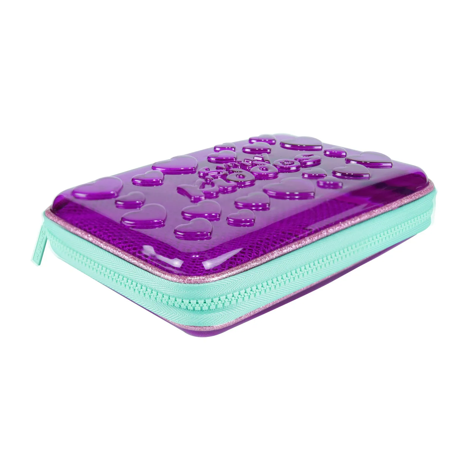 Smily Pvc Pencil Case Purple