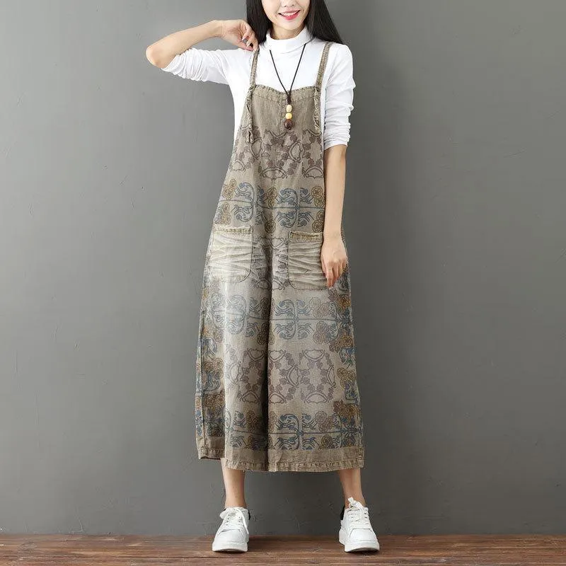 Stardust Tribe Print  Wide Leg Overall