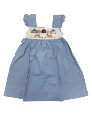 Sweet Dreams Chambray Emb Farm Dress TT1072 5008