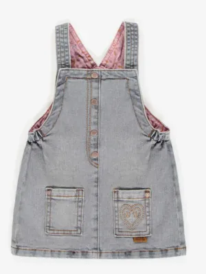 The Ali Stretch Denim Jumper Dress - BABY