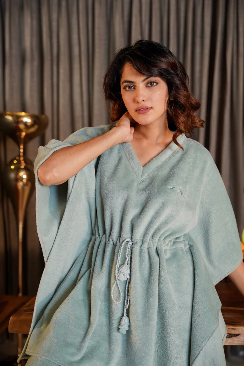 Turquoise Super Soft Woollen Kaftan Set