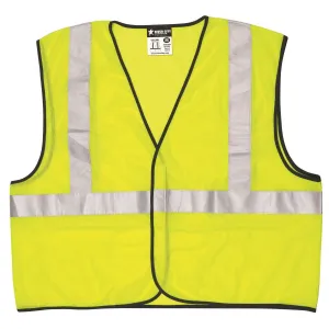 VCL2MLL MCR Value Class 2,Mesh,Safety Vest,2" Silver Stripe,LIME