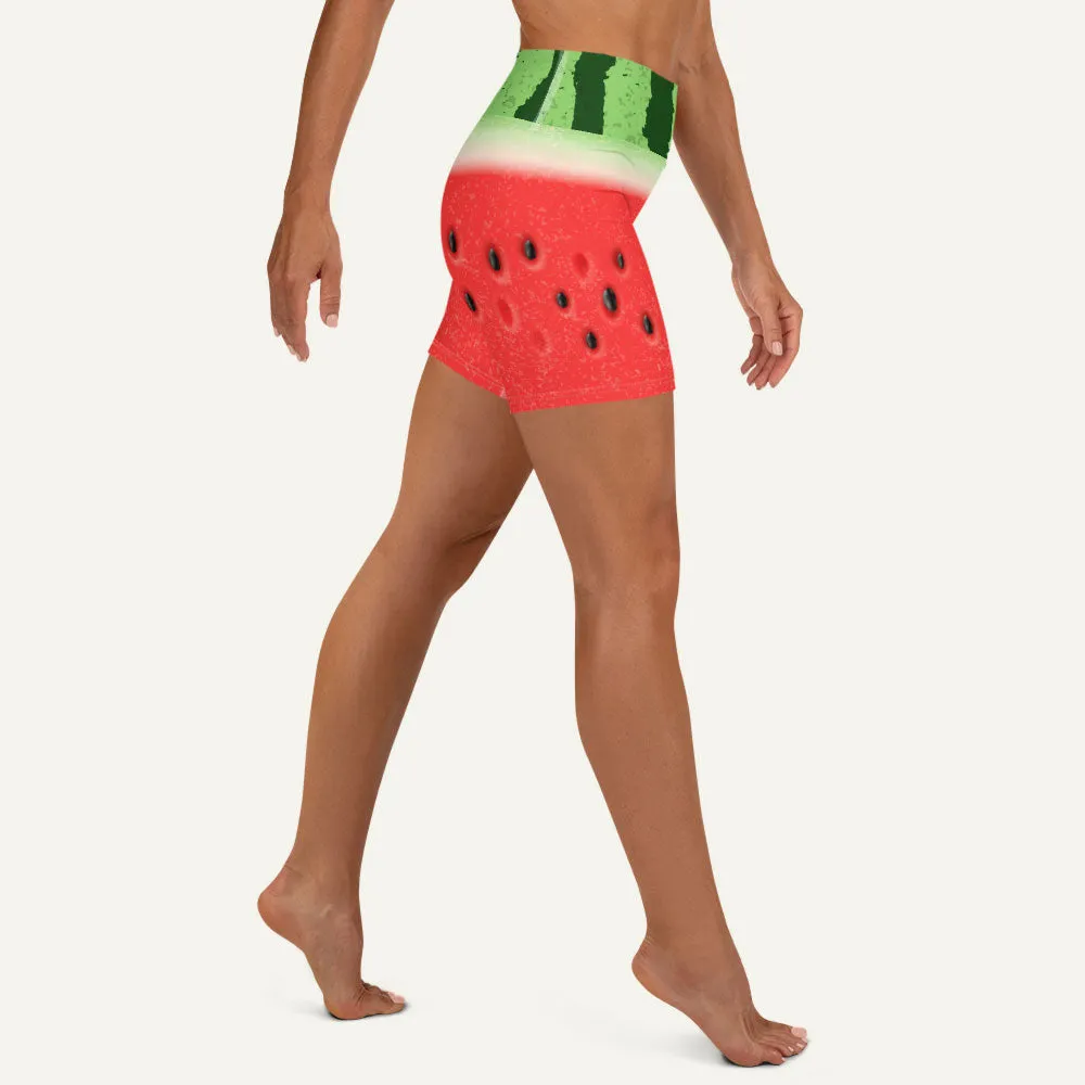 Watermelon High-Waisted Shorts