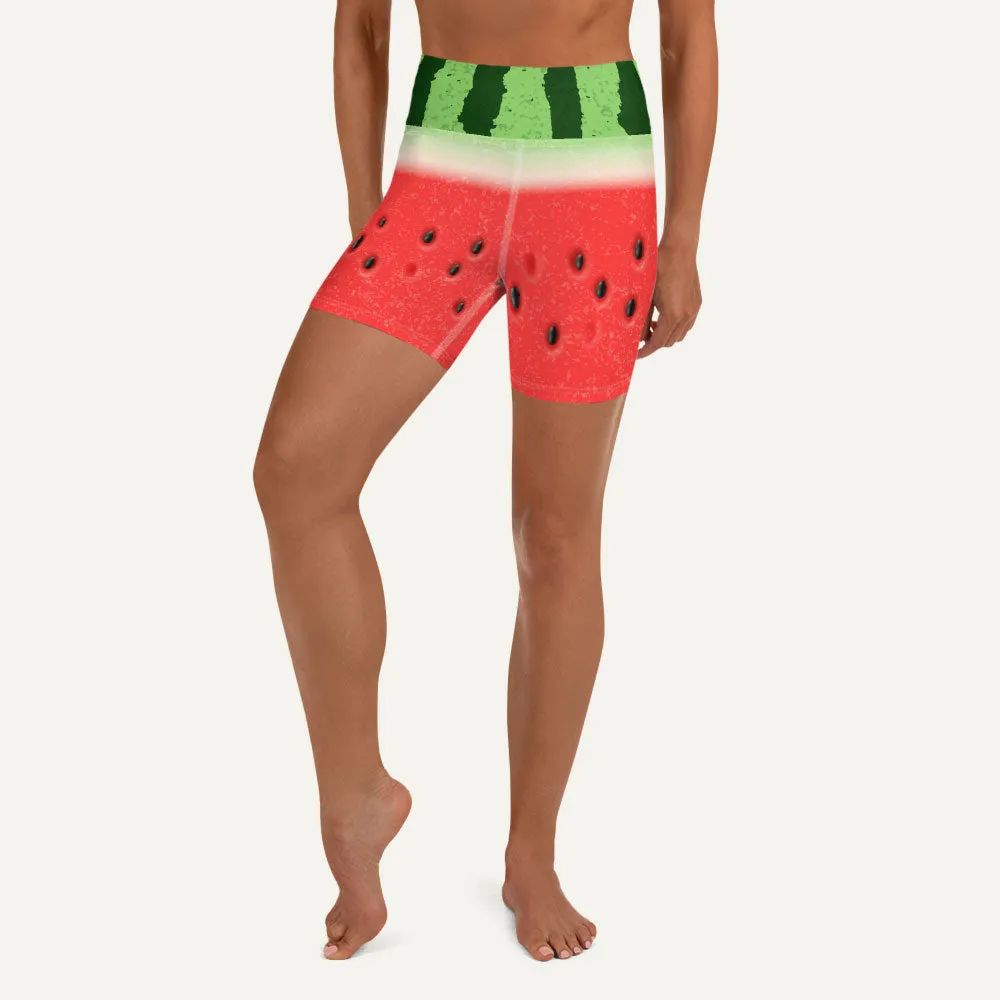 Watermelon High-Waisted Shorts