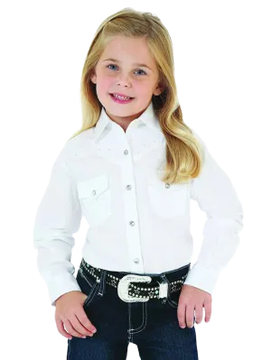 Wrangler Girls Rhinestone Western Shirt